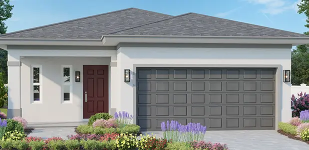 Exterior shot of a single storey single family home