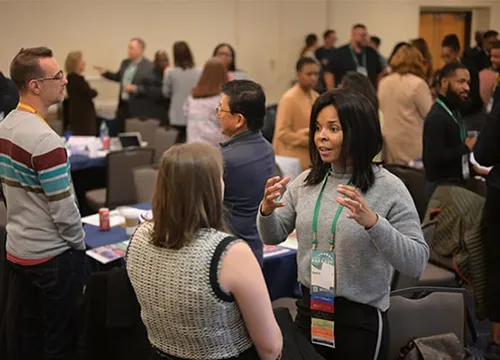 A training room filled with training attendees